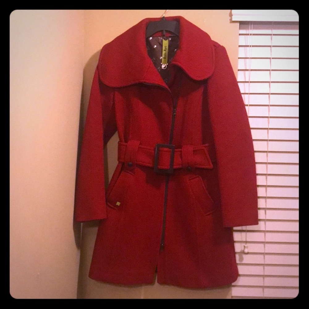 Soia & Kyo red wool coat
